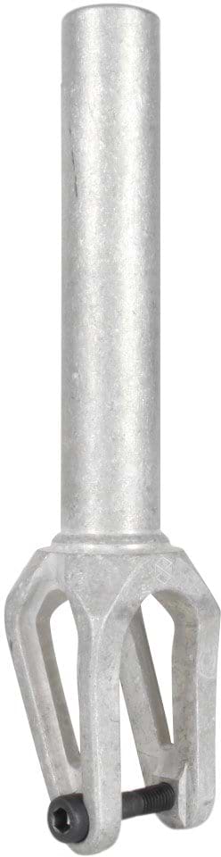A silver, cylindrical mixing paddle featuring a long handle and four curved blades at the bottom, akin to the Native Stem SCS/HIC Stunt Scooter Fork in design, is crafted for attachment to a power drill for mixing materials such as paint or plaster. Ideal for both professionals and beginners tackling DIY projects.