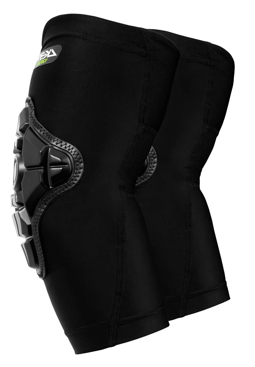 A pair of REKD Energy Elbow Skate Protection Gaskets in black, featuring REKD Energy Foam impact protection, designed for sports or skating, displayed side by side against a white background.