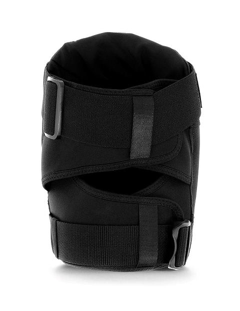 The REKD Energy Patrol Ramp Knee Skate Protection Pads in black are expertly designed by REKD for knee protection. These pads feature adjustable straps, a central hole to cushion the kneecap, and fastening buckles for a secure fit. Made from soft yet durable materials, they are perfect for extreme sports enthusiasts looking to reduce impact energy.