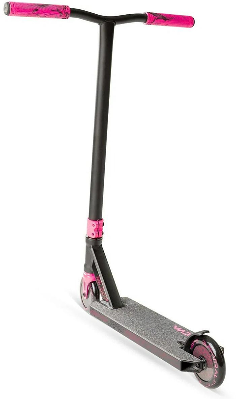 The Madd Gear Viral Rave Complete Stunt Scooter - Melon is perfect for showing off your skills and making a statement at the skatepark.