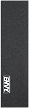Rectangular, rough-textured black skateboard grip tape by Blunt Envy has a white rectangular "ENVY" logo in the bottom right corner, indicating its high-quality Blunt Envy High Grit Stunt Scooter Griptape - Logo Box design.