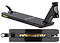 The Lucky Prospect 2025 Black Shift Stunt Scooter Deck (5" x 19.5") by Lucky, built from tough 6000 Series Aluminum, features gold "LUCKY" grip tape branding and underside "PROSPECT" logo—ideal for advanced riders; shown side and bottom.