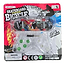 The packaging of the Finger Skateboard Toy - Various Colours by Skates.co.uk showcases a lively graffiti design. Equipped with small wheels and a mini screwdriver, this set is ideal for true fingerboarding enthusiasts. Suitable for ages 3 and up, it includes a cautionary note regarding small parts. Made in China, model number N°: W800.