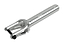 The Supremacy Spartan SCS/HIC Stunt Scooter Forks - Chrome are expertly crafted by Supremacy using high-grade aluminum, delivering lightweight performance. This chrome scooter fork features a sleek cylindrical design with two prongs, each equipped with an attachment hole, and a bolt at the base for secure assembly.