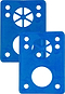 Essentials Skateboard Riser Pad - 1/8" Blue