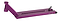 The Drone Nexus 1 Purple Squared Stunt Scooter Deck (6.5" x 22") features a striking purple color with head tube and brake, cut-out patterns for design and weight reduction, and showcases the "NEXUS" branding similar to the black version, enhancing its style.