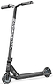 The Madd Gear MG 3 Zen Complete Stunt Scooter in Black/Black features wide handlebars, black grips, two small wheels, and "MADD GEAR" branding on the stem and deck for lightweight handling and pro-level tricks.