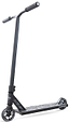 The Madd Gear MG 4 Titan Complete Stunt Scooter - Black by MGP features a wide handlebar, textured deck, small wheels, and a sleek design—ideal for freestyle tricks and shown angled against a white background.