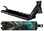The Lucky Revin Cachat V1 Signature Stunt Scooter Deck (5" x 19.5") by Lucky is made from 6061-T6 aluminium with a black finish, featuring a detailed train graphic and "Remy Cascoit" written in white along the side.