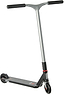 A lightweight stunt scooter, the Aztek Corsa 2026 Complete Stunt Scooter - Satin Black by Aztek boasts a sleek satin black design with a T-bar handle, black grip tape on the deck, and eye-catching red accents on the wheels and clamp—ideal for park scooter enthusiasts looking for both style and top-tier performance.