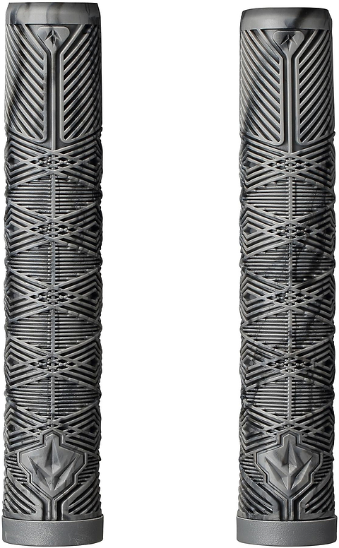 The Blunt Envy V3 Grey/Black Stunt Scooter Grips (160mm) feature geometric textures and a raised star design, offering stylish comfort—perfect accessories from Blunt Envy for your stunt scooter.