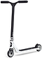 The Union Aero Complete Stunt Scooter - Black / Raw by Union features a black and silver design, T-shaped handlebar with black grips, small black wheels, and a lightweight silver deck with black grip—ideal for new riders. Shown on a white background.
