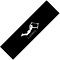 A black rectangular graphic displays a white silhouette of a person mid-air on a scooter, perfectly capturing the ultra-grippy feel of the Logic V2 Stunt Scooter Griptape - Air. The bold, diagonal "LOGIC" enhances this medium-grain design with dynamic flair.