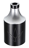 Product Description: This sleek, metallic black and silver bottle, expertly crafted from chromoly steel, features a modern cylindrical design that tapers slightly at the top beneath a black cap. The geometric logo on the front resembles an abstract, angular shape inspired by Blunt Envy Street Stunt Scooter Pegs, embodying a contemporary aesthetic.