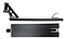 The Supremacy Spartan Black Stunt Scooter Deck, measuring 5.5" x 21.5", is shown in top and side views. Crafted from high-quality aluminum, the top image highlights its flared tail and tubular support structure, while the bottom features a smooth underside with a central groove ideal for street riding.