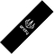 The black rectangular banner showcases a minimalist design with a white angular logo resembling a stylized "W" above the word "entity" in lowercase letters, making it perfect for customizing your scooter or adding flair to the Entity Original Logo Stunt Scooter Griptape in Black.