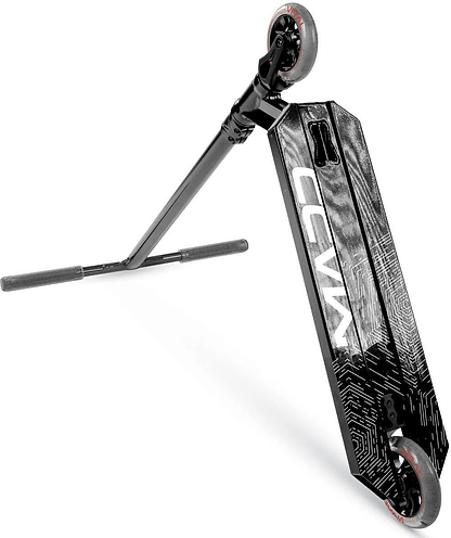The Madd Gear Viral Extreme Complete Stunt Scooter - Black Shadow by MGP is perfect for skatepark sessions and pro-level performance, featuring a sturdy handlebar and sleek black design.