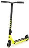 The Osprey Bomb Complete Stunt Scooter - Yellow features a T-shaped handlebar, black wheels, and "OSPREY" graphics on the stem and deck—ideal for beginners or entry-level stunt scooter riders.