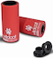 Two Wildcat Pro Mini BMX Pegs - Red by Wildcat are shown side by side with small black axle adaptors and peg sleeves on a clean white background. The durable chromoly pegs feature bold white Wildcat branding.
