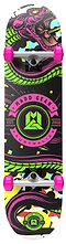 The Madd Gear MGP Pro Series KONDA LE Complete Skateboard (8" x 31") features pink wheels, a bold green and purple dragon graphic, and the Madd Gear PRO Australia logo with "EST. 2002." Part of the Complete Skateboards collection.