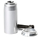 The Root Industries 60mm IHC Shim & Bolt Kit includes a shiny silver fork cylinder, a screw, and a circular clamp, all shown upright on a white background.