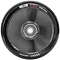 The Drone Hollow Series 110mm Stunt Scooter Wheel in Smoked Chrome features a metallic center bearing and black rim with "110MM x 24MM" and "6061 T6 Core" seen from above. Labeled "Hollow Series" and "Tronic," it's perfect for stunt scooter enthusiasts seeking high-quality design.