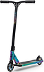 Introducing the Legacy Hype Complete Stunt Scooter - Rainbow Neochrome by Legacy, featuring a black handlebar, iridescent rainbow neochrome deck and fork, black grips, black grip tape on the deck, and metal core wheels—perfect for riders who want to stand out at the skatepark.
