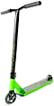 The Madd Gear Viral Purge Complete Stunt Scooter - Jade by MGP, featuring a textured deck, black handlebars, and two small black wheels, is displayed against a white background.