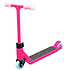 The Finger Whips Finger Toy Scooter in pink showcases a two-wheel design with black grip tape on the deck, complemented by white accents on the handle grips and wheels, all set against a white background. Ideal for extreme sports enthusiasts looking for a customizable ride experience.