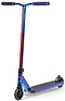 The Sullivan Antic V2 Complete Stunt Scooter - Aurora by Sullivan features a vibrant blue, purple, and red gradient handlebar and frame, black grip tape deck, and two small black wheels—ideal for kids’ first skatepark rides.