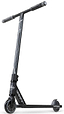 The Madd Gear MG 1 Raven Complete Stunt Scooter in Black/Black features a T-shaped handlebar, angled stem stripes, and a slim "VADER" deck for lightweight performance. It stands upright on a white background.
