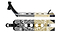 A close-up of the CORE CL1 Black / Gold Split LE Stunt Scooter Deck highlights its dual-tone design. The top showcases circular cutouts, while the underside features intricate geometric and sunburst patterns in black and gold, ideal for park-oriented stunts. The "CORE" branding is prominently displayed.