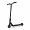 The Drone Element 'Saundezy' Signature Complete Stunt Scooter in black features a sleek design with a T-shaped handlebar and two angled wheels. Ideal for street tricks, it has a minimalist aesthetic and textured foot deck, set against a plain white background.