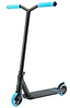 The Blunt Envy ONE S3 Complete Stunt Scooter - Blue showcases a robust black frame, highlighted by vibrant blue handle grips and wheels. Its deck is textured for enhanced stability and features a subtle design, making it an ideal choice for young scooter enthusiasts. The scooter is depicted standing upright against a white background.