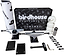 The Birdhouse Skateboard Silver / Black Component Set - 5.25" includes trucks, ABEC 5 bearings, wheels, hardware, riser pads, grip tape, and tools—displayed in front of a Birdhouse-branded box.