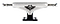 The Fracture Wings V2 Black / Raw Skateboard Trucks (Pair) - 140mm feature a silver aluminum hanger with a black baseplate and logo at its center. Each truck is designed with two axles extending from each side, complemented by 90A bushings for smooth rides.