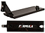 Two views of the Tilt Formula Pro Black Stunt Scooter Deck (6.5" x 22.8") are shown, featuring "FORMULA" in bold white letters with red and yellow accents on its glossy, metallic bottom—ideal for street riding.