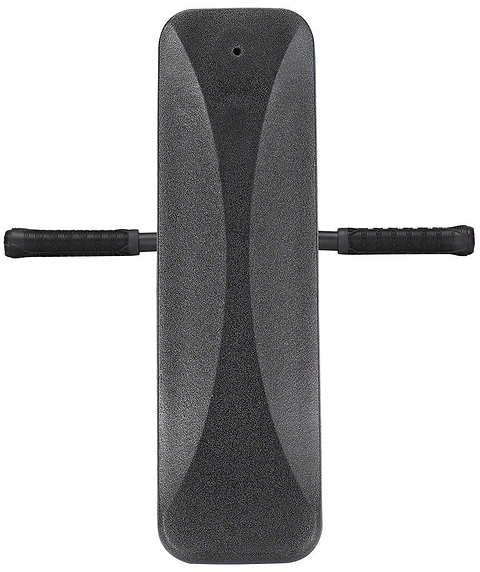 A black sit-up bench featuring a cushioned backrest and two side handles, ideal for fitness exercises. This bench is specifically designed to enhance any setup alongside the Blunt Envy TS Pro 6 Indoor Trampoline Stunt Scooter, and is displayed against a white background for clarity.