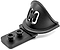 The CORE ST Nylon Stunt Scooter Fender - Black by CORE is a black plastic and metal fender with two hex screws, designed for easy installation on stunt scooters, similar to a protective wheel guard.