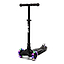 The i-Glide 3-Wheel LED Kids Scooter - Black features vibrant LED lights embedded in its wheels and comes equipped with a T-shaped, adjustable height handlebar. Set against a white background, the brand name "I-Glide" is prominently displayed on the stem, emphasizing its sleek design and innovative features.