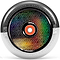 A close-up of the Madd Gear MFX Corrupt Core 120mm Stunt Scooter Wheel in Black/White, featuring a geometric rainbow design and “MGP Action Sports | Established 2002” engraving—ideal for MGP stunt scooter enthusiasts.