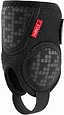 The GAIN Protection Pro Junior Ankle Protectors in black feature padded, geometric square-patterned covers with adjustable straps and a red GAIN label, offering impact protection for dogs' legs.