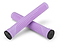 Two Drone Acolyte Lilac Stunt Scooter Grips, 180mm long and made from Comfort Max silicone, are crossed on a white background; each features a black end cap for enhanced durability and style.