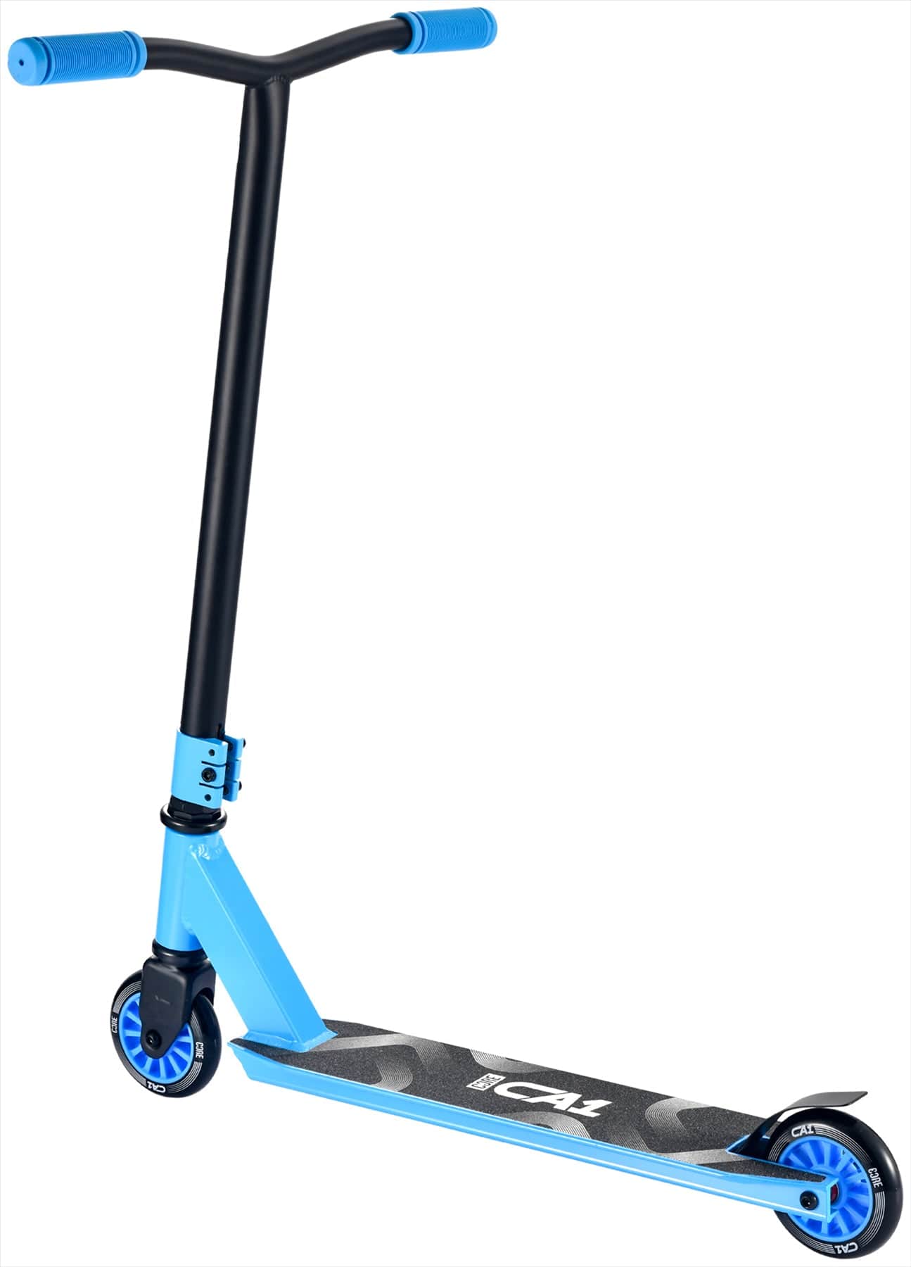 The CORE CA1 Beginner Complete Stunt Scooter in blue by CORE features blue handlebars, wheels, and deck accents—perfect for kids starting out in stunt scootering.