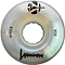 The Luminous LED 97A Quad Roller Skate Wheel in White Pearl by Luminous is a glittery, translucent 62mm wheel featuring “Luminous” branding and an iridescent finish, with a central mounting hole.