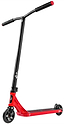 The CORE SL3 Complete Stunt Scooter by CORE, in red and black, features a wide handlebar with black grips, two small wheels, and a textured standing deck. This lightweight pro scooter is displayed upright on a white background.