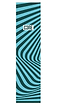 The CORE Stunt Scooter Griptape - Vibe Teal by CORE features a rectangular shape, a white "CORE" logo at the top, and a teal and black wavy optical illusion pattern.