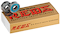 A gold and red "Bones REDS Big Balls Skateboard Bearings - 16 Pack" box features two Bones bearings—one upright with a blue seal, one flat—highlighting their six-ball design for greater speed and durability. Brand: Bones.