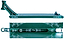 The CORE ST3 Forged Green J.Matthews Signature Street Stunt Scooter Deck (6.5" x 22.5") by CORE features a green, wide deck with white graphics, an angular open neck, center cutout on the bottom, and detailed decorative accents.