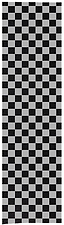 The Enuff 9" Skateboard Griptape - Chequered Grey features a repeating grey checkerboard pattern that ensures excellent grip, making it ideal for skateboard applications.